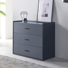 비앙스 Ditto 서랍장 방문설치, 그레이, 3단