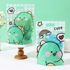 드라마벨류 스탠딩 손잡이 지퍼백, 아기공룡, 30개