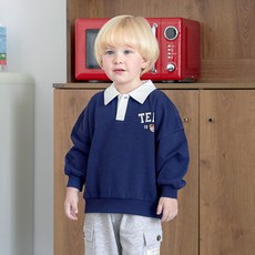 MARI N MORI 男童學院風翻領刷毛T恤