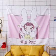 마켓A 레트로 빈티지 도어커튼 폴리