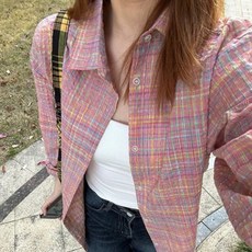 女款 Infius Jasmine 格紋長袖襯衫