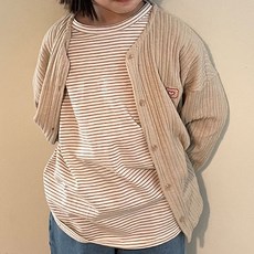 童款羅紋長袖開衫