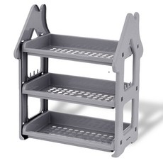Market Plan 居家整理架 3層, 灰色, 1個