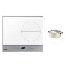 삼성전자 BESPOKE 빌트인 인덕션 3구 글램 그레이 + 냄비, 방문설치, NZ63B6527XG