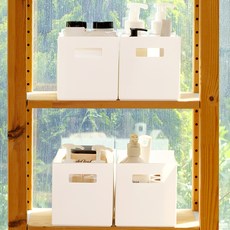 lifist 附把手儲物整理盒, 白色, 4個