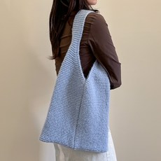 리브 니트 미디움 숄더백