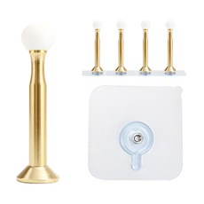 Olgoreu 黏貼式免鑽孔房門用門擋 金色, 5個