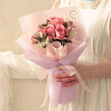 Scent Basket 玫瑰日人造花束, 紫色, 1個