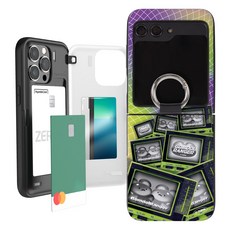 유스픽 곰돌레인저 3D 마그네틱 미러카드 휴대폰 케이스