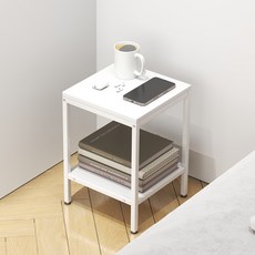 SOHEIM 木質低款迷你邊桌, 全白