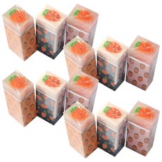 2Youngdesign 亮點四角橡皮擦 胡蘿蔔, 隨機發貨, 12個