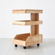 MARKET B BENKU 橡膠木推車, 單一顏色, 3層