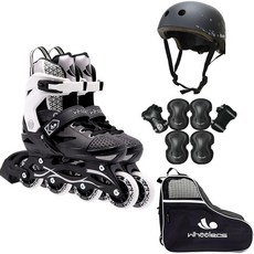 Wheelers Smart 4 直排輪組合套裝, 1組, 黑,白