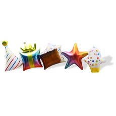 禮物派對帽氣球拉旗, 單一顏色, 3個