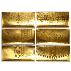 Maumdama 黃金傳統信封6款x2入組, 金色, 12個