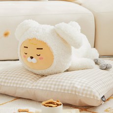 Kakao Friends Little Puppy Club身體枕 Ryan玩偶靠枕, 白色