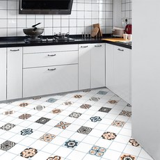 쿼르디 바닥 시트지, 바둑판 기하학 블랭크