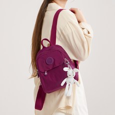 越思特 女款Ever後背包 + 配件, 酒紅色(後背包), 隨機出貨(配件)