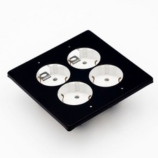 Bono 復古黑色雙聯四孔插座, 1個