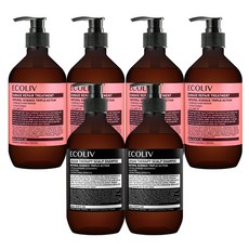 ecoliv 損傷滋潤護髮素 500ml 4入+頭皮護理洗髮精 500ml 2入, 1套