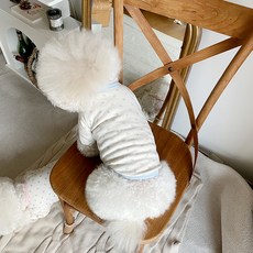 BYDAMSOOMI 狗新花圓形開衫, 藍色