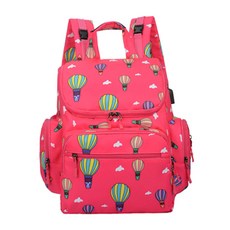 JH Company 氣球印花後背包, 珊瑚粉