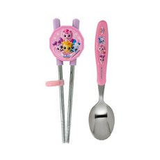 LE BARN 奇妙萌可湯匙+學習筷組, 混色, 1組