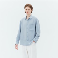 MIND BRIDGE 男士 Air Cool 類亞麻半寬鬆襯衫