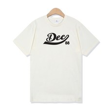 디엘크리 남녀공용 DEC88 태그 로고 17수 반팔 티셔츠
