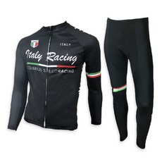 男款Fixie世界車隊長袖自行車上下套裝