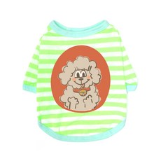 블랭크도그 강아지 크림이푸푸 티셔츠, GREEN, 1개