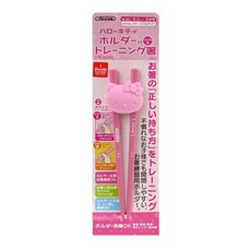 兒童右手學習筷, Hello Kitty, 粉大臉, 1雙