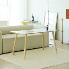 슈에뜨메종 라운드 원목 다리 높은 거실 소파 테이블 LPM 12060, 실버 그레이