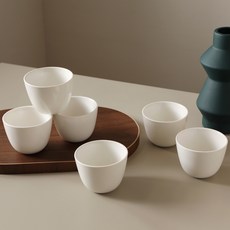 Samho Glass SWIT 陶瓷傳統酒杯 200ml SH P-4, 6個, 白色(SH P-5 WH)