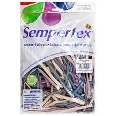 Sempertex 粉彩薄暮魔術氣球 100入組 260S, 粉彩薄暮奶油, 粉彩薄暮玫瑰, 粉彩薄暮月桂綠, 粉彩薄暮藍, 粉彩薄暮薰衣草, 1套