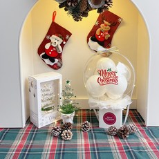 LOVELY FARM LED聖誕魔術氣球 + 壓克力樹套組, 12 葉子聖誕 + 1白色