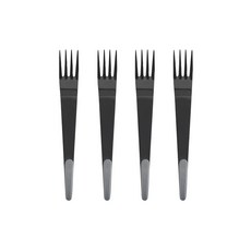 Bogen 韓國製糖用茶叉, 霧面黑 + 炭灰(手柄), 4個