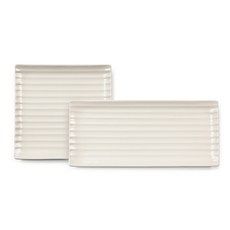 KwangJuYo Migak系列方形盤 2件組, 1組, 盤子2入, 白色