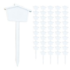 SOFTHOLIC 盆栽植物名牌 50入, 白色