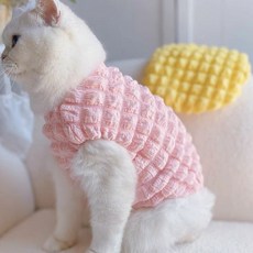 Coco studio 寵物COCO雲朵澎澎刷毛背心, 1個, 粉紅色