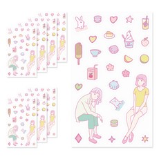 Dalphong All About Me 可撕除貼紙組, 兔子, 8套