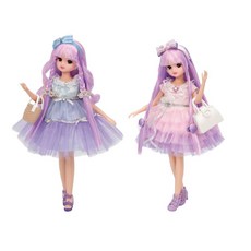 TAKARA TOMY Licca 莉卡娃娃 心動粉彩粉色紗裙洋裝組 LA20277, 混和顏色, 1個