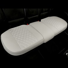 River Fox Carshop Mall 前座絎縫打孔 後座固定扣 皮革坐墊 中型 52 x 133 cm, 香草米色, 1個