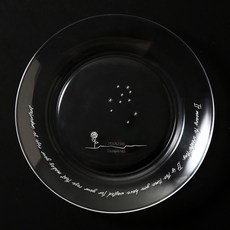 제이테이블 국산 이니셜테임드 강화유리 로즈 접시, 화이트, 1개