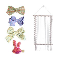 Kriskind 女童髮夾 4 款 + 波西米亞收納盒花園花卉套組