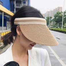 해피제이 여성용 자외선 차단 밀짚 썬캡