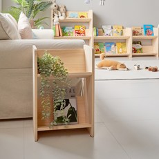 착한목수 채움 소나무 DIY 전면책장 2단 400