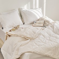 HELLENSTEIN 可水洗二合一澳洲產四季羊毛被2件組, 白色