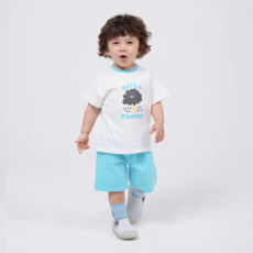 KIDSCOMO 兒童雲朵短袖上下裝套組
