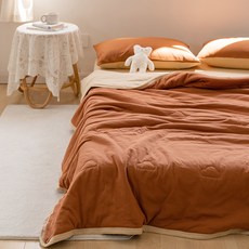 素色絎縫純棉被, 橘子